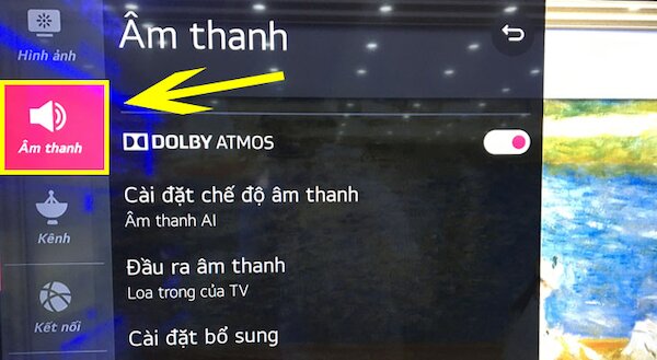 Cài đặt âm thanh trên tivi LG khi hát karaoke