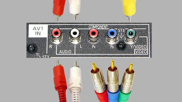 Kết nối qua cổng AV bông sen