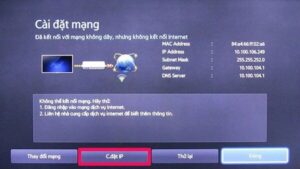 tivi đã kết nối mạng nhưng không vào internet được